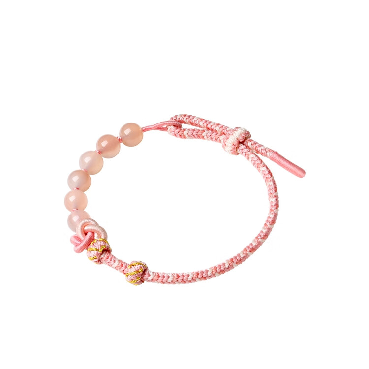 CHOW TAI FOOK Chalcedony Bead Bracelet with Cord EOV42 Birthday Gift 4