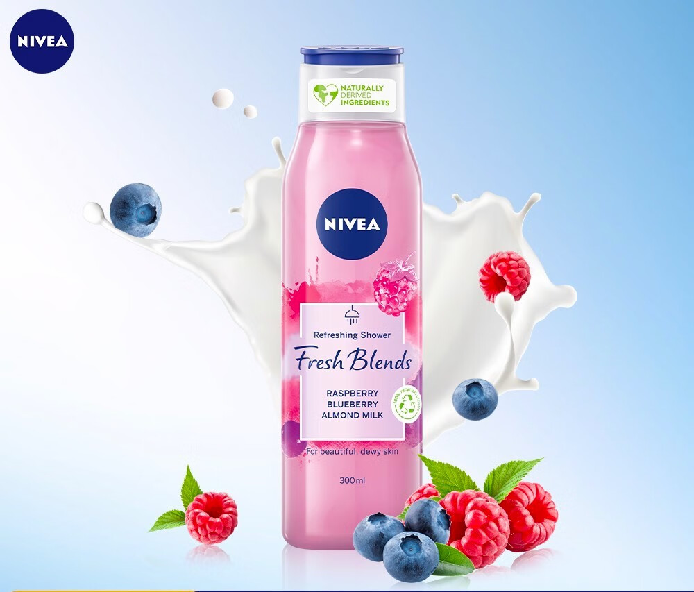 妮维雅(nivea) 妮维雅原装进口天然有机薄荷沐浴露深层清洁补水保湿