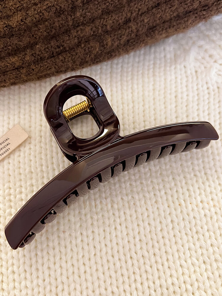 Idair Premium Chocolate Brown Large Straight Hair Clip Shark Clip 2026 New Women's Hairpin Birthday Gift 7