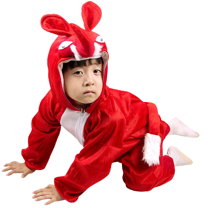 六一儿童节演出服动物连体衣老虎服幼儿园节目表演服装服饰 pt-灰狼
