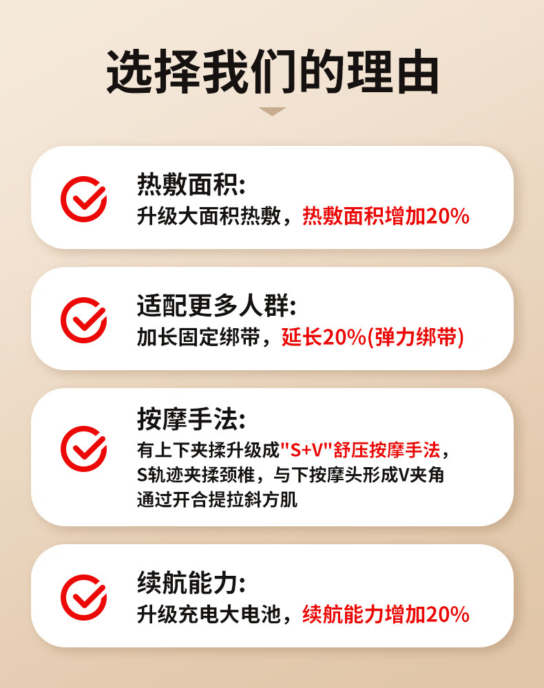 茗振（MZ）颈椎按摩器揉捏颈椎按摩仪按摩按摩器热敷颈椎2024斜方肌颈部肩部脖子热敷按摩披肩枕垫肩颈颈肩按摩器仪肩膀富贵包 （2024豪华款款）6D抓揉按摩+热敷+便携充电详情图片1