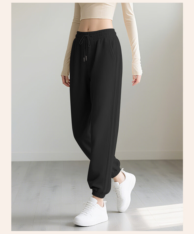 Baleno Women's Fleece Lined Jogger Pants Autumn Winter 2025 Thickened Warm Slim Casual Sweatpants Slimming Sports Pants 6