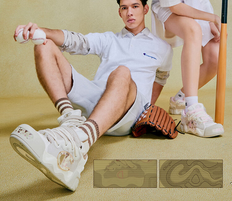 Champion American Champion Sneakers for Women And Men, Trendy Fashionable Thick-Soled Height-Increasing Casual Puffy Bread Shoes 24FWT03 13