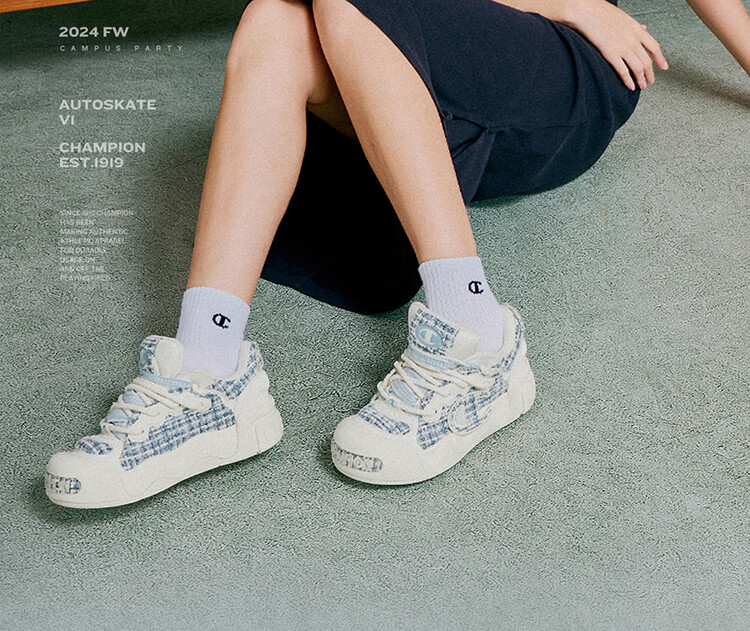 Champion American Champion Sneakers for Women And Men, Trendy Fashionable Thick-Soled Height-Increasing Casual Puffy Bread Shoes 24FWT03 4