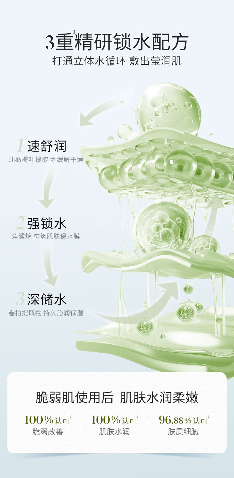 溪木源油橄榄舒润肌肤补水改善干燥面膜贴女 15片