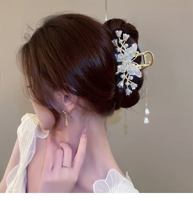 Dijing Wheat Spike Hair Clip, High-End Women's Hair Accessory, 2026 Shark Clip, Back of Head Claw Clip, Birthday Gift for Girlfriend 7