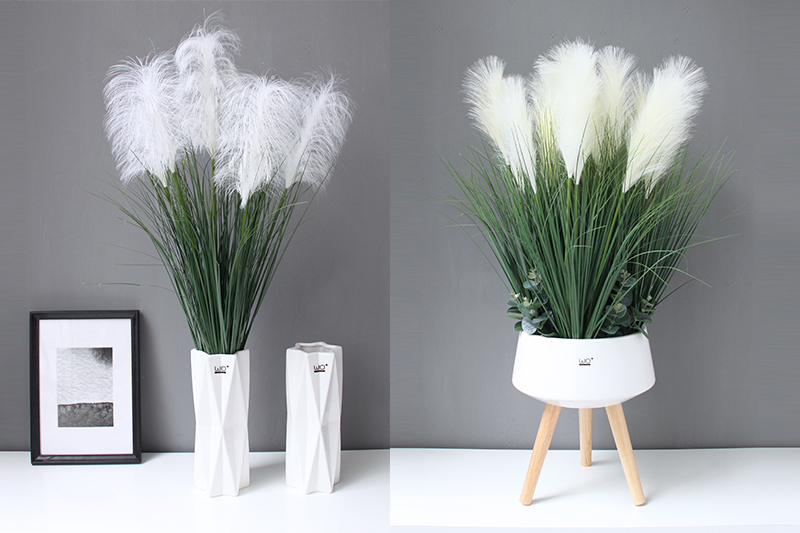 wo仿真芦苇客厅花束装饰仿真假花落地大摆件创意服装店橱窗装饰道具3