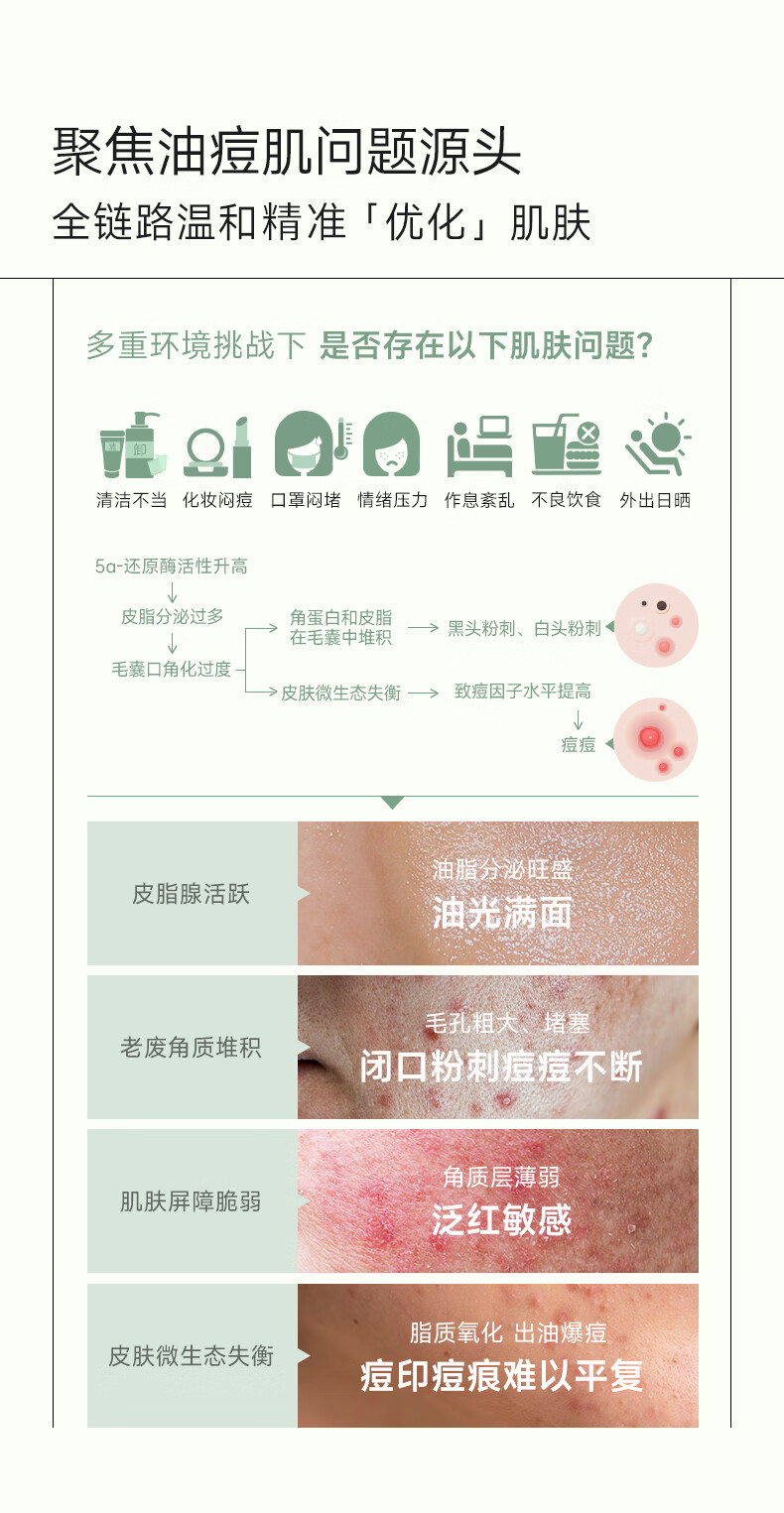 可复美秩序次抛  稀有人参皂苷致研净痘舒缓次抛精华液 控油 祛痘 秩序次抛30支/盒