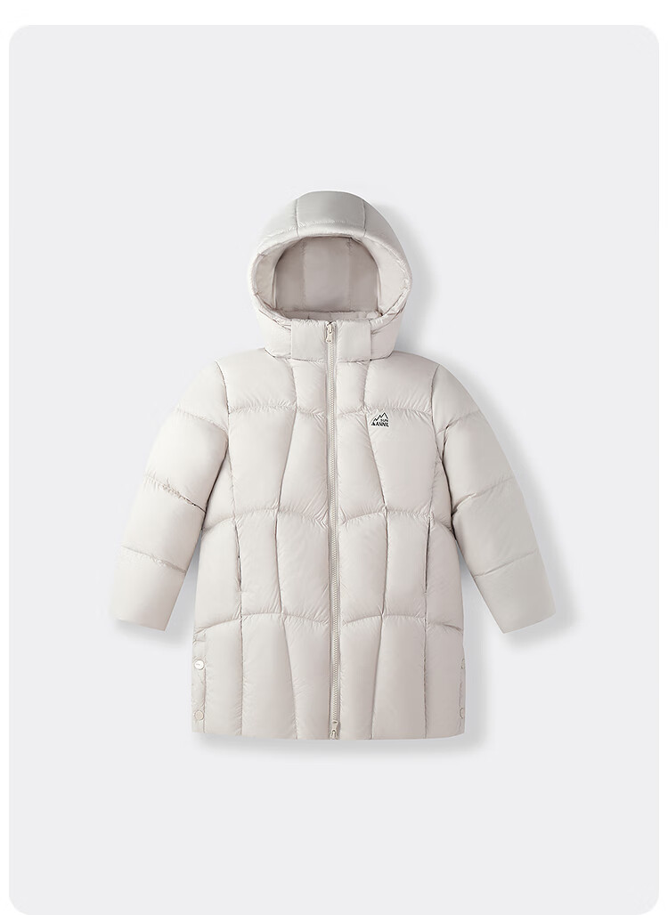 Annil Kids Long Down Jacket for Boys and Girls 2025 Winter New Style Big Kids Artistic Pink 170 2