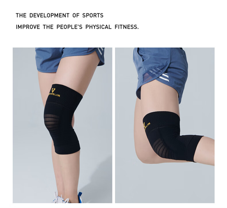 KOWA Knee Brace, Imported from Japan, Wantele Men's And Women's Running Sports Knee Protector, Blue And Gray, Single Pack, Size M 2