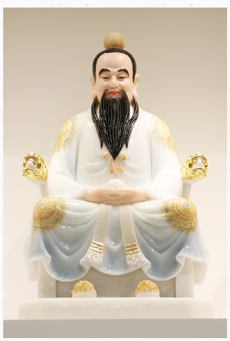 三清佛像摆件道教祖师道德元始灵宝天尊神仙坐像 39cm玉清元始天尊