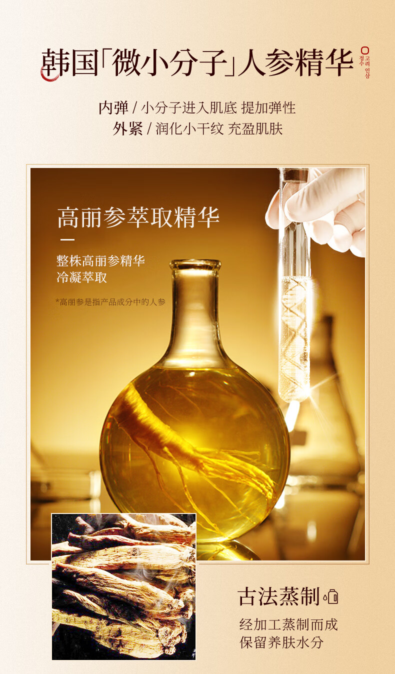HANMJ高丽参活肤面膜女抗皱紧致补水保湿淡化细纹中老年妈妈熬夜面膜 【20片装】紧致抗皱2盒