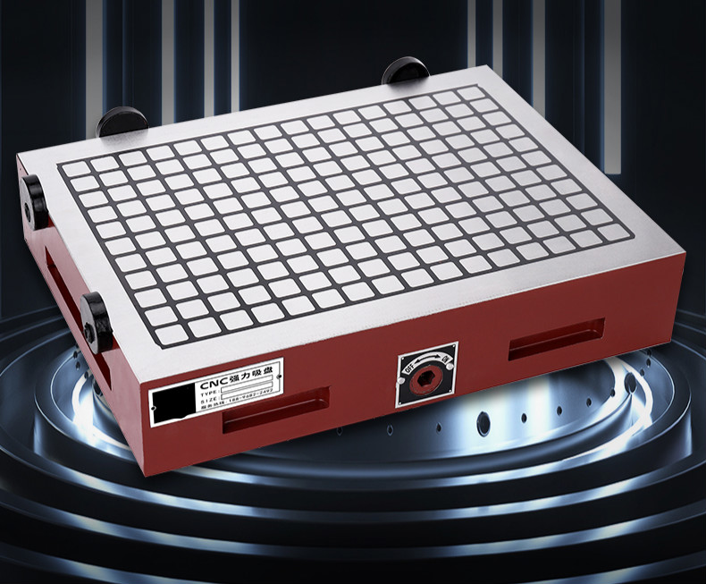 cnc磁盘电脑锣精雕刻机铣床加工中心方格永磁吸盘力磁台 500*600*80