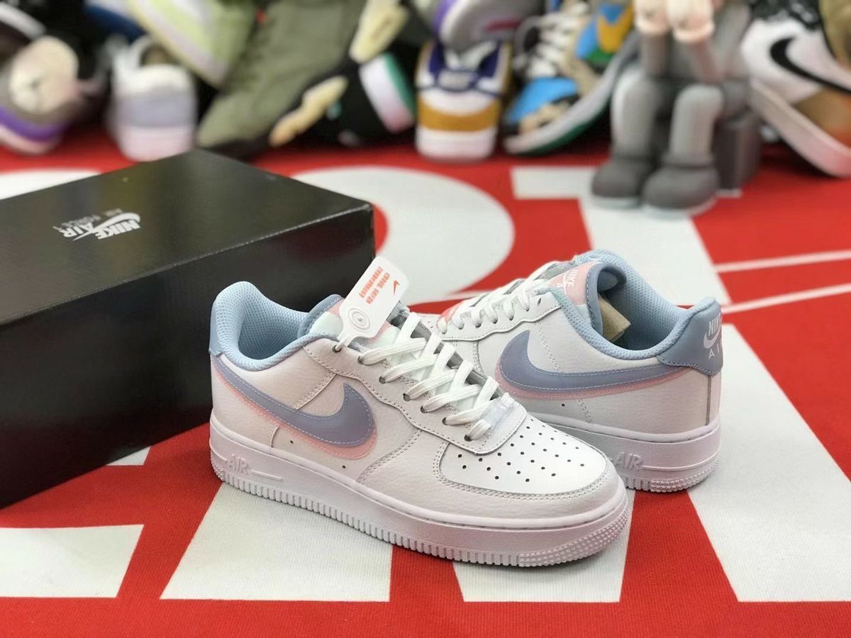 1 low af1 白蓝粉 gs双钩彩钩空军一号板鞋c同款 空军双勾 白蓝粉 38