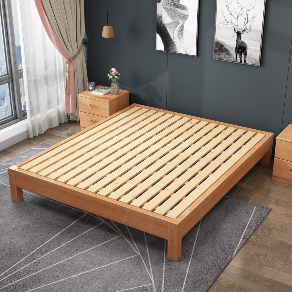 8米主卧简约日式 榉木床头款40高 木蜡油 1200mm*1900mm x 框架结构