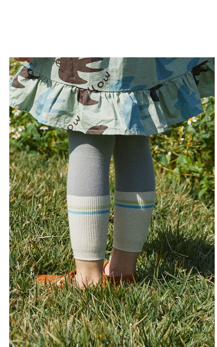 Papa Spring Children's Leggings Socks for Girls, High Elasticity Skin-Friendly Color-Block Versatile Stylish Trendy Outer Wear 12