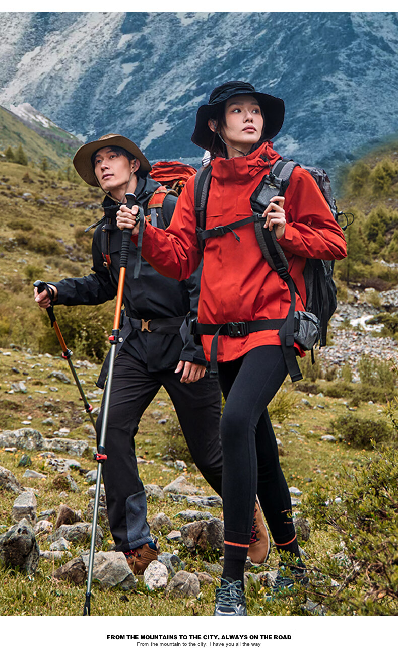 拓路者（Pioneer Camp）朱朱雀登山旅行户外通勤雀冲锋衣三合一抓绒女冬季防风保暖外套通勤户外旅行登山服春秋 朱雀红-抓绒内胆 M详情图片15