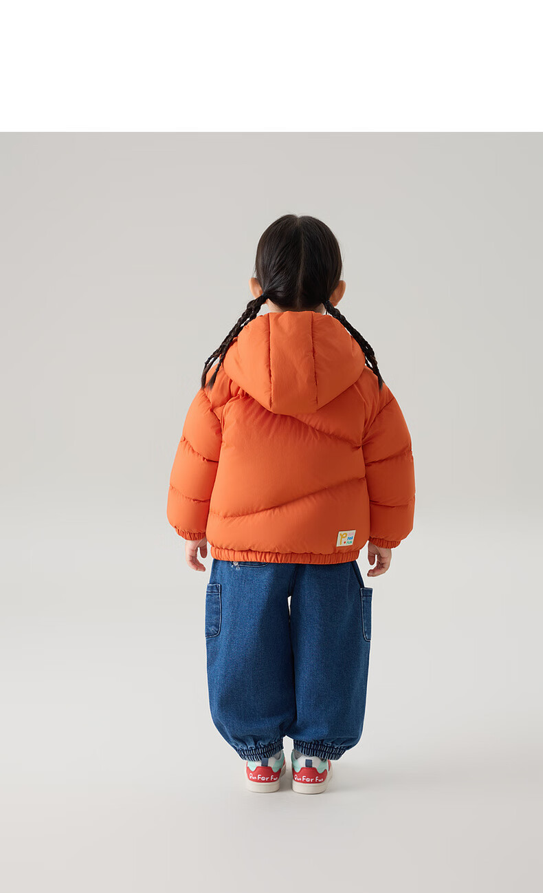 Papapapa Winter New Kids Super Puffy Down Jacket Boys Girls Warm Heat-Retaining Coat Gray 130 9
