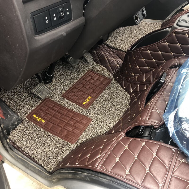 v6公狮新金铃蓝箭ev200全包围脚垫 酒红 酒红耐磨王双层单排【图片