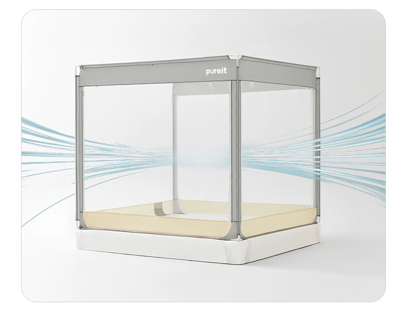 Gaorui Class A Antibacterial Baby and Child Anti-Fall Playpen Mosquito Net Home Bedroom 150*200 Gray Yellow - No Assembly Self-Locking Frame 5