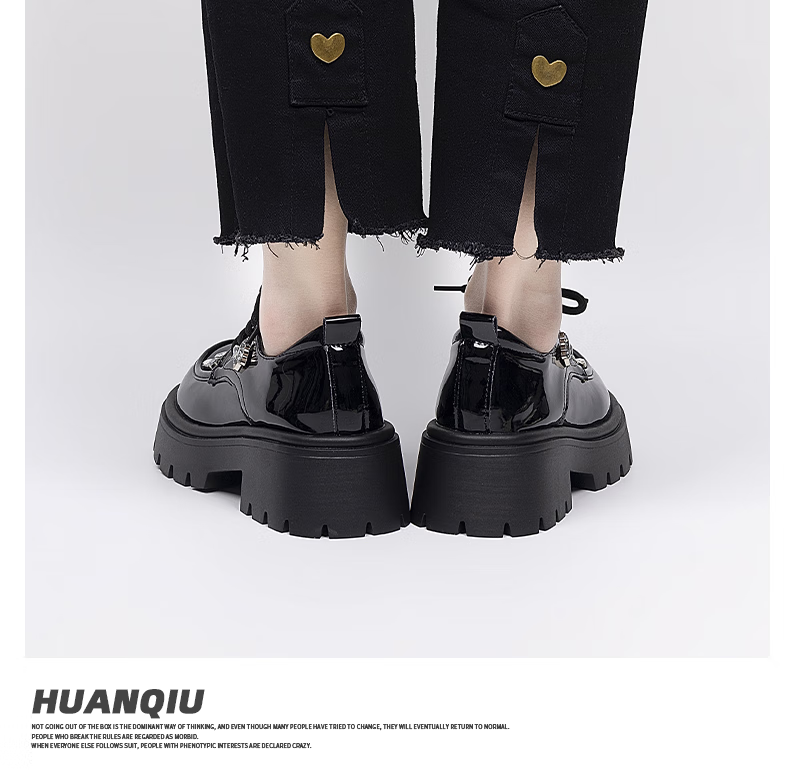 Global Platform Loafers Women 2026 New Summer Bowknot Versatile Casual Black Leather Shoes Height Increasing Flats 12