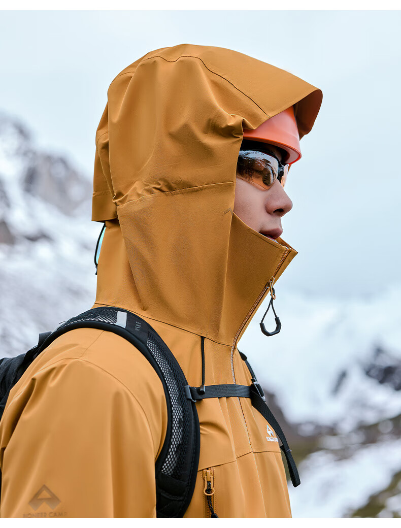 拓路者（Pioneer Camp）小登山海拔女高防风外套鹰冲锋衣硬壳男秋季户外旅行防水防风外套女高海拔登山服春秋 松石蓝-无RECC0 XL详情图片19