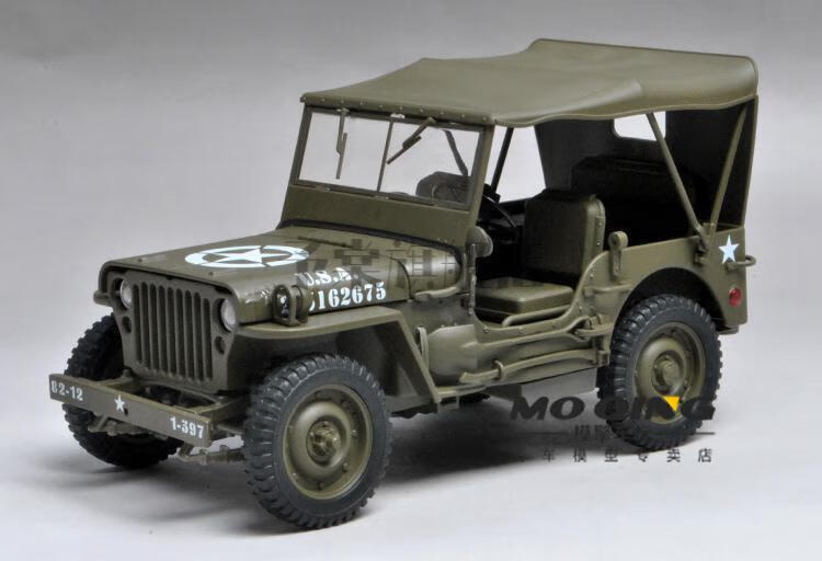 威利斯車模太陽星1:43 1944年二戰威利斯吉普willys jeep越野車合金