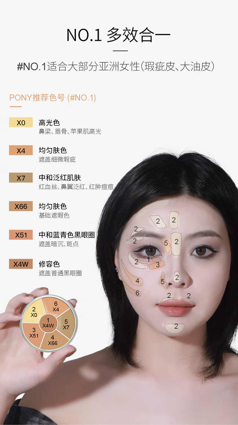 KRYOLAN面具魅影六色遮瑕膏歌剧魅影遮瑕盘遮盖痘痘黑眼圈修容 # Correction基础色