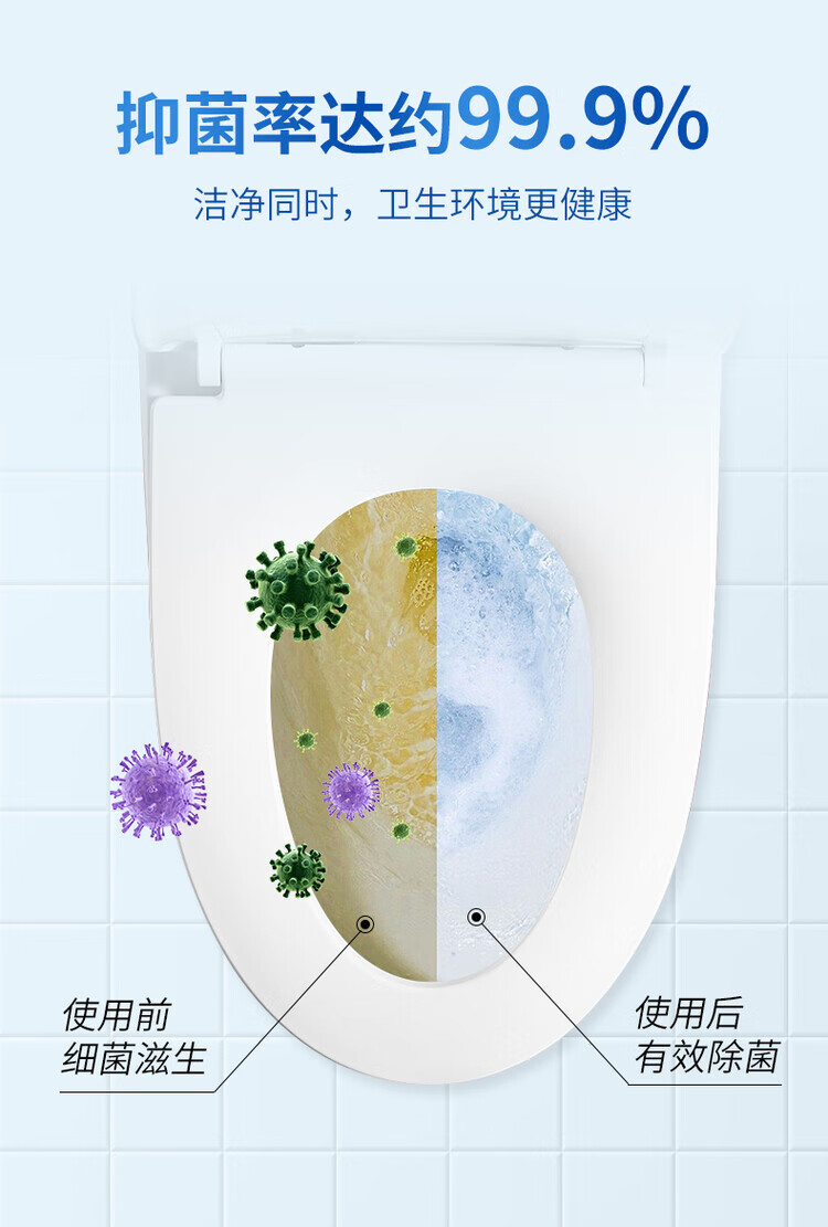 6，久潔士潔厠寶藍泡泡家用潔厠霛厠所除臭馬桶清潔劑衛生間去異味球塊 高濃縮【20塊】