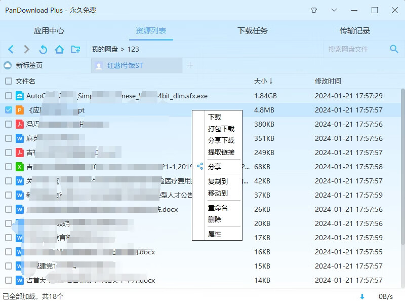 软件文件管理界面