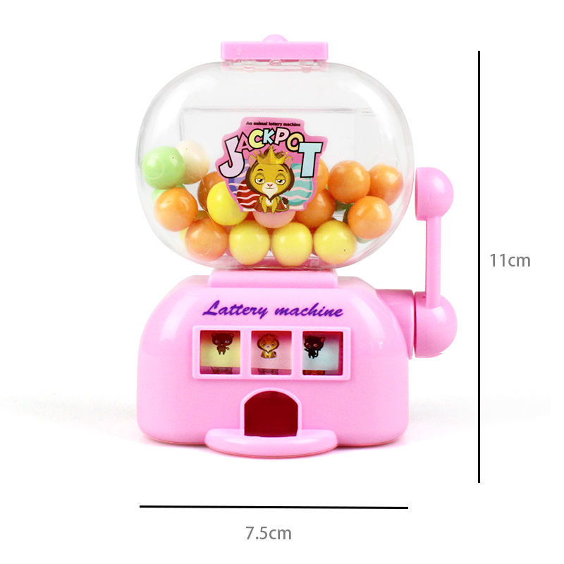 儿童迷你扭蛋机玩具幸运摇奖机小型糖果机少女扭糖机趣味出糖机器