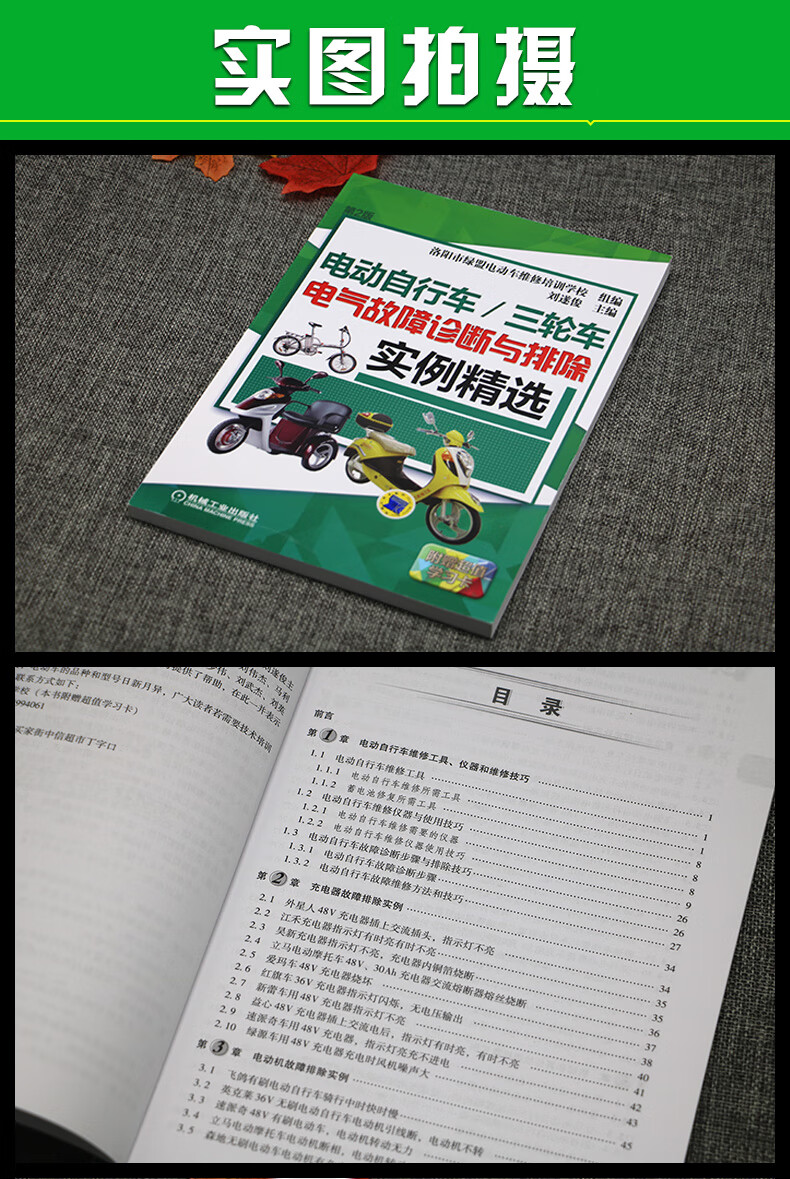 電動自行車/三輪車電氣故障診斷與排除實例精選 電動車維修書籍圖解