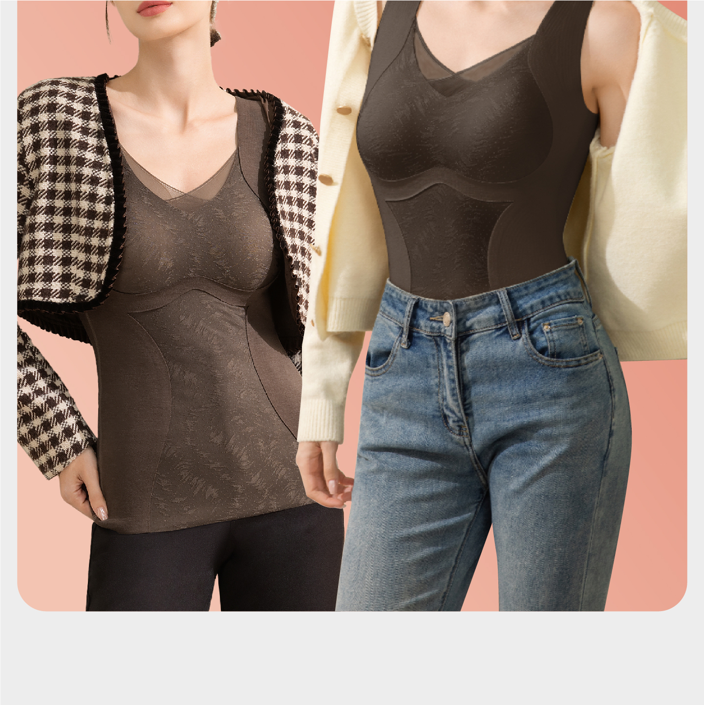 Tingmei Seamless Thermal Vest for Women with Built-in Bra Pads 2025 New Autumn Winter German Velvet Base Layer XL 14