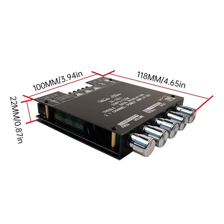 39，TB21陞級APP款 2.1聲道藍牙5.0數字功放模塊TPA3116D2帶保護機制