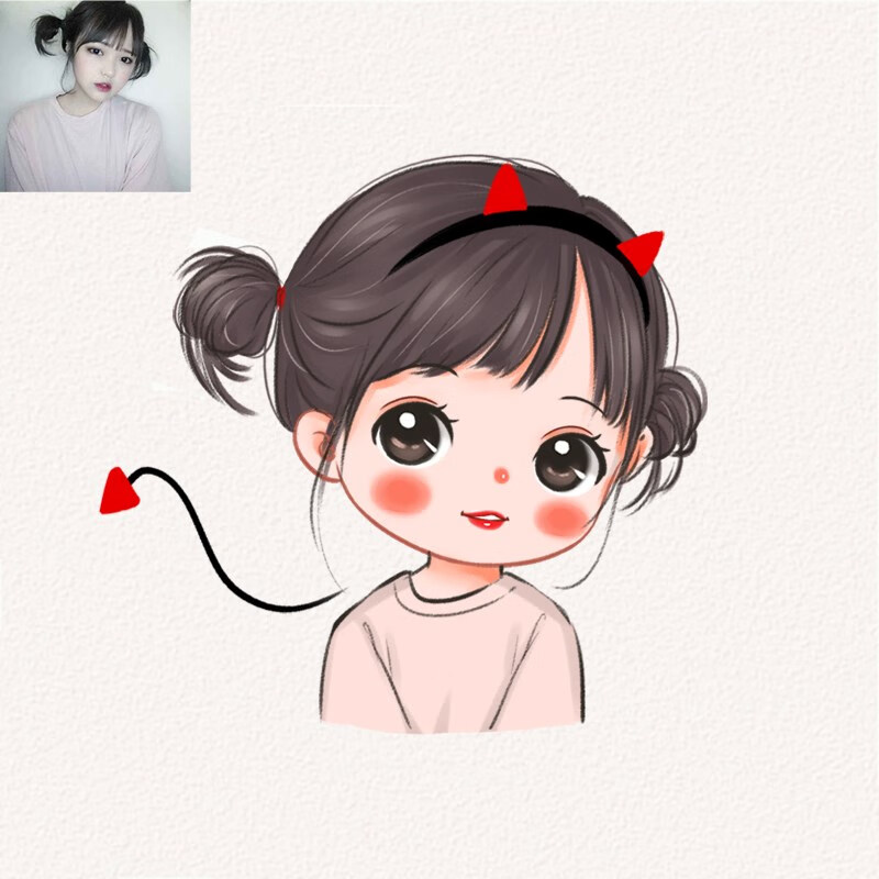 微信头像定制水彩定制画手绘头像女 原创设计漫画动漫卡通真人照片