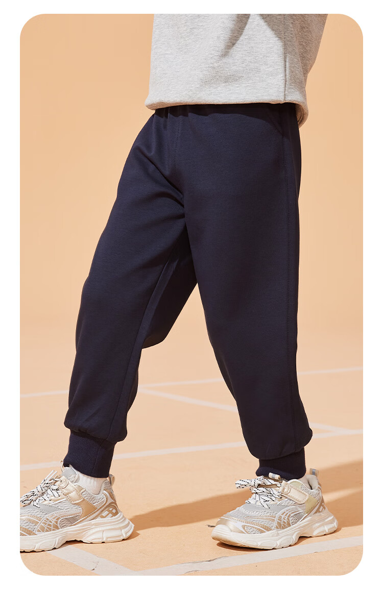 JEANSWEST Boys' Fleece-Lined Pants Autumn Winter 2025 Children's Sherpa Cotton Thickened Warm Mid-Large Kids Fleece-Lined Sweatpants 6