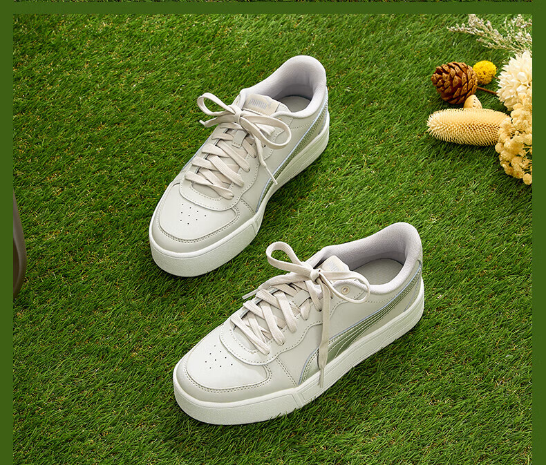 PUMA White Sneakers, Platform Tennis Shoes for Women, Sports Casual Shoes SKYE 374764, Size 38.5 3