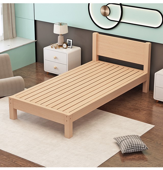 5米床无床头床实木单人床实木床现代简约 单床 1.