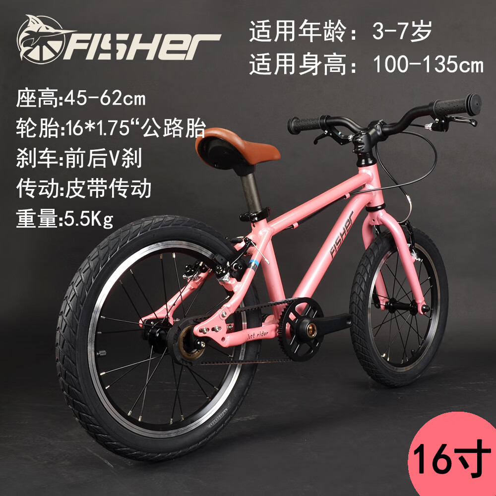 泊威尔 飞鱼儿童自行车20寸 fisher rider儿童自行车飞鱼男女孩脚踏