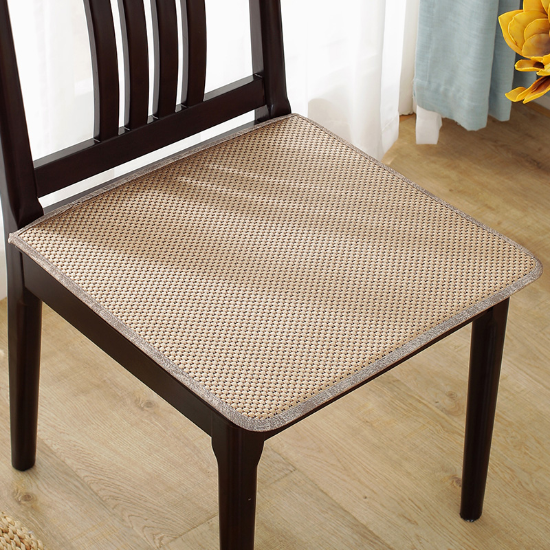 薄款清凉凉席坐垫椅子垫冰丝办公室学生冰藤椅垫子汽车座垫餐椅垫 冰