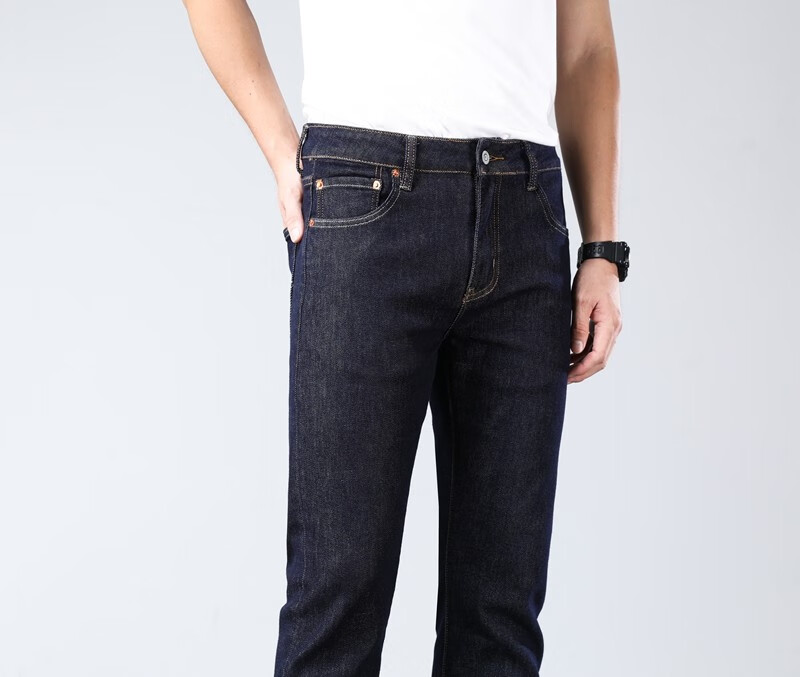 levis李维斯511男士修身直筒牛仔裤弹力中腰水洗休闲日系小脚 深蓝色