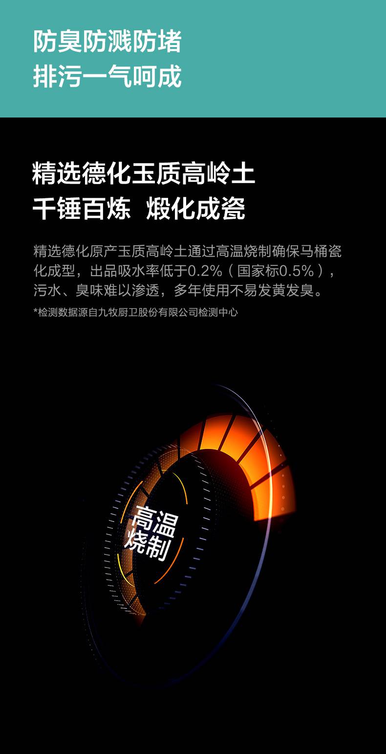 商场同款jomow卫浴 马桶坐便器家用静音节水小户型抽水虹吸式 【1262