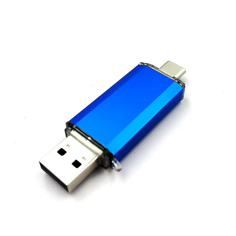 12，SomnAmbulist手機U磐USB2.0+Type-C雙接口可插手機擴容手機電腦兩用大容量高速 稜邊亮彩TYPE-C-金色 64GB