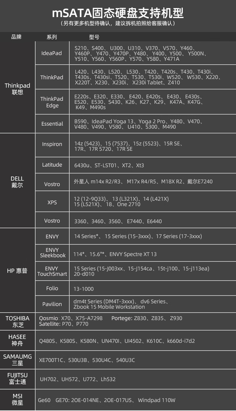 适用kingspec金胜维128gmsata全新x230ix220t420固态硬盘ssd笔记本
