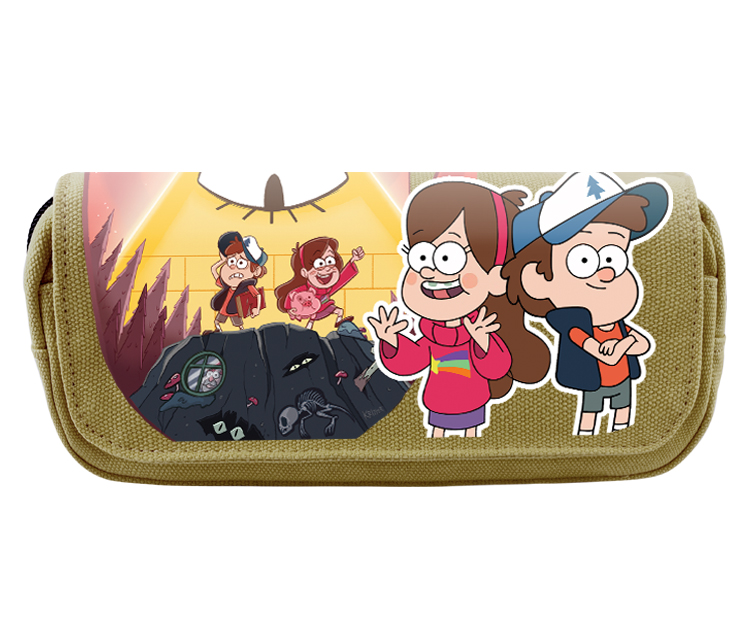 怪诞小镇周边 卡通动漫怪诞小镇周边帆布大容量笔袋 学生文具盒 钱包