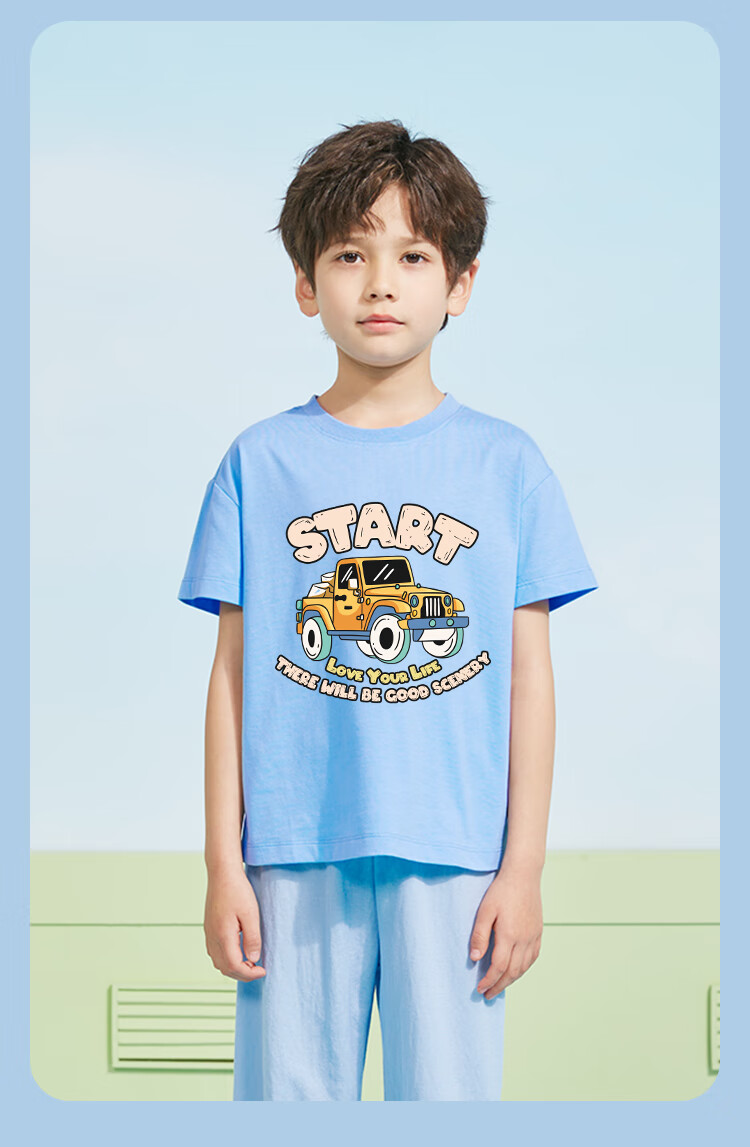 Jeanswest Boys' Summer Set, Children's Loose T-Shirt, Short-Sleeve for Older Kids, Cool-Feeling Mosquito-Repellent Pants, Girls' Summer Outfit, National Trend Clothing 7