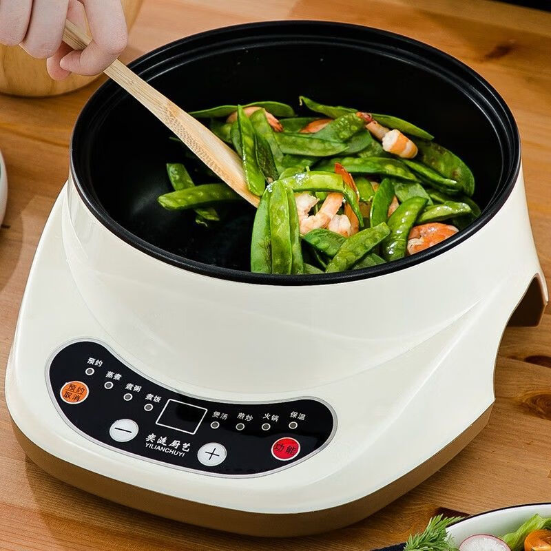 美的(midea)电炒锅家用一体式电炒菜炒锅多功能电锅电煮锅插电用不粘