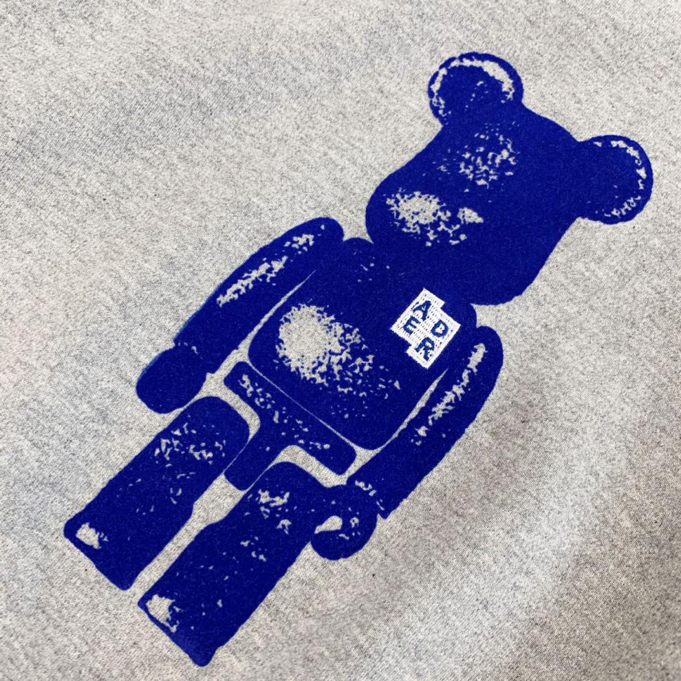 现货ader 春夏新品韩国潮牌联名款暴力熊短袖t恤 男女同款 黑色 a1