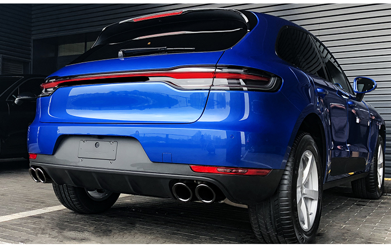 车文道 保时捷14-19款macan尾喉 新迈凯专用改装圆嘴四出排气管 14-18