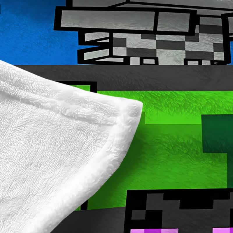 minecraft Cartoon Peripheral game Blanket: Universal nap blanket for game enthusiasts, sofa cover blanket, Minecraft Game 130x150cm [Single blanket] thumbnail 4